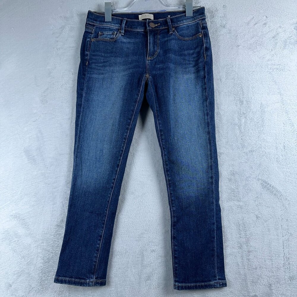 Loft Outlet Modern Denim Crop Jeans Medium Wash Womens Blue Size 00 Petite